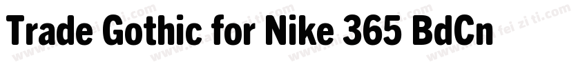 Trade Gothic for Nike 365 BdCn字体转换